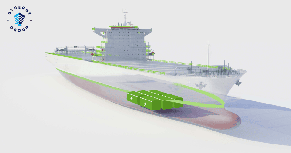 Non-flammable rechargeable batteries for ships