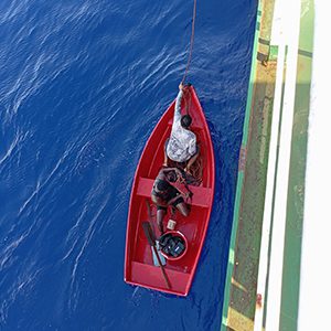 Fishing vessel on sea