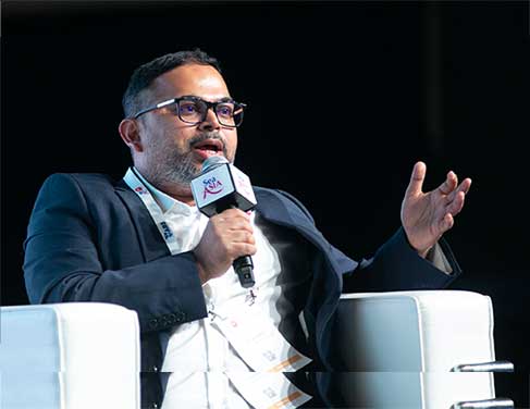 Subodh Borse, Synergy Marine Group&rsquo;s Managing
Director of Newbuilding & Offshore Projects, speaking on
maritime decarbonisation at Sea Asia 2025.