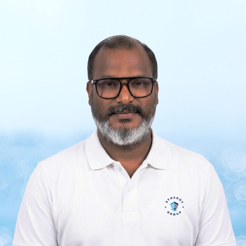 Professional portrait of Capt. Syed Nazeer Ahamed, Managing Director at Synergy Indonesia