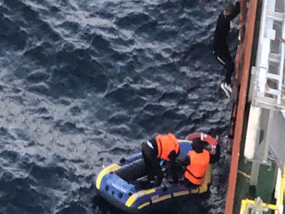 Boat in the sea for rescue mission